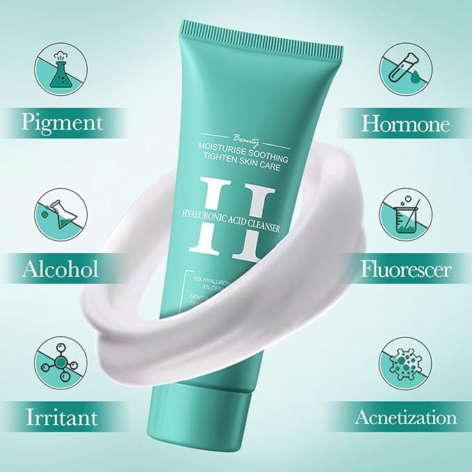 Hyaluronic-Acid Skincare Set, Skin Care Kit For Women, Skincare Gift Set, 6pcs Facial Kit For Women With Cleanser, Face Serum, Face Moisturizer, Eye Cream & Face Mask, Clean, Soft, And Plump-Velvo Beauty