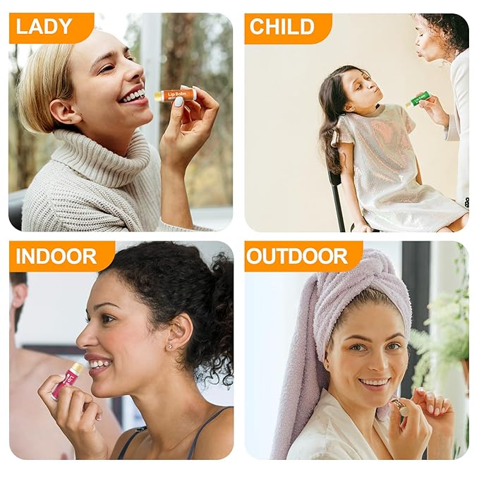 20 Pack Natural Lip Balm Bulk with Vitamin E and Coconut Oil Valentine's Day best choice - Moisturizing, Soothing, and Repairing Dry and Chapped Lips - 10 Flavors - Non-GMO-Velvo Beauty