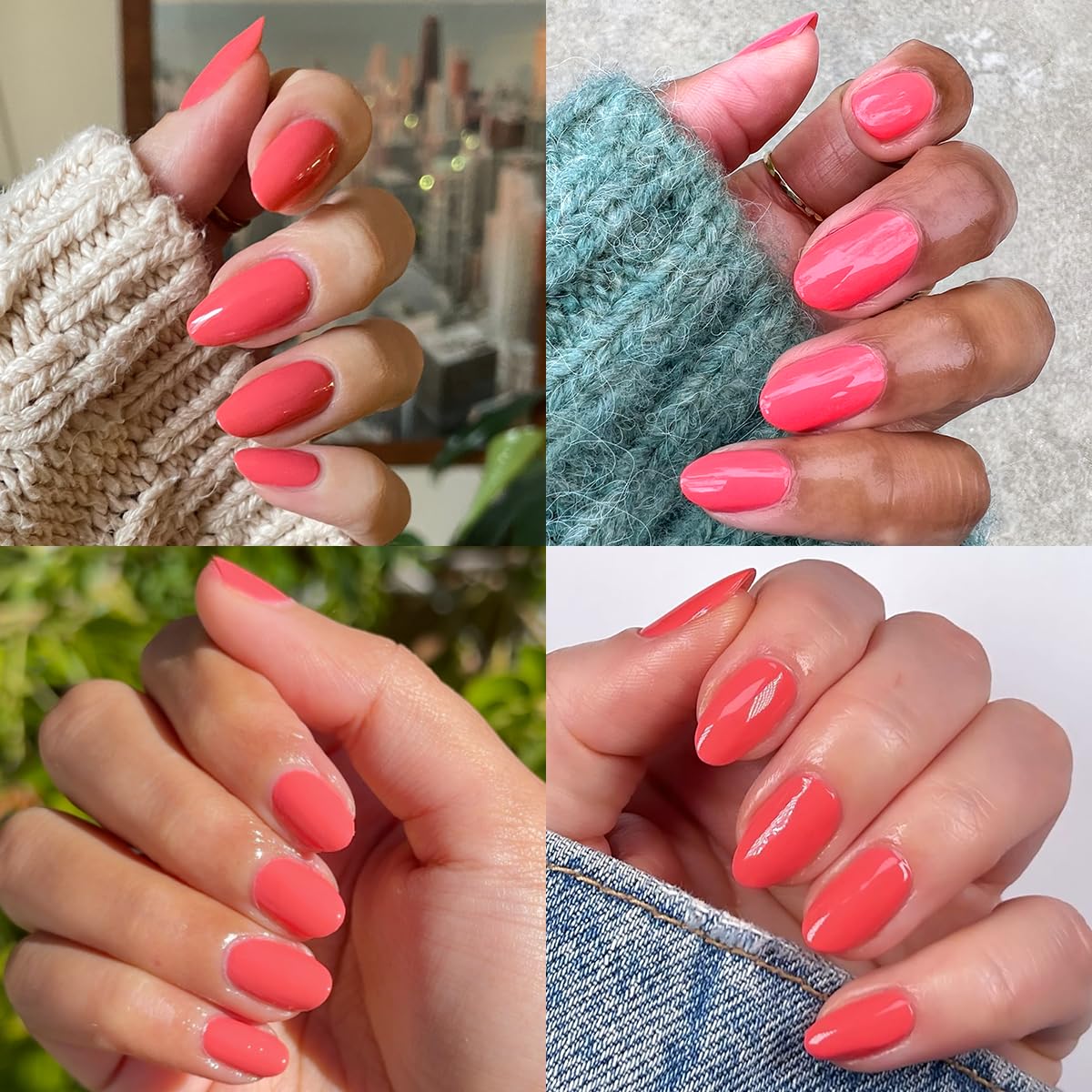 Olive & June Long Lasting Nail Polish | Plump, Gel-Like Finish, No Lamp Needed | Lasts up to 10 days | Salon-Quality at Home | 15-Free, Vegan & Cruelty-Free | Chip-Resistant | Perfect Pinwheel | Coral-Velvo Beauty