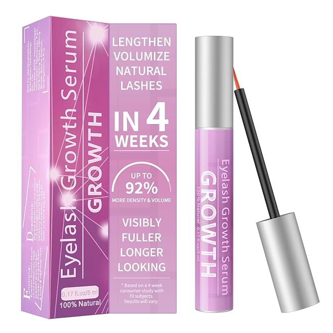 Eyelash Growth Serum Volumizing Lash Serum For Eyelash Growth Longer & Thicker Lash Enhancing serum With Natural Formula Vegan & Cruelty-Free (5mL)-Velvo Beauty