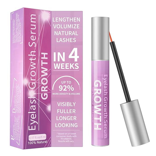 Eyelash Growth Serum Volumizing Lash Serum For Eyelash Growth Longer & Thicker Lash Enhancing serum With Natural Formula Vegan & Cruelty-Free (5mL)-Velvo Beauty