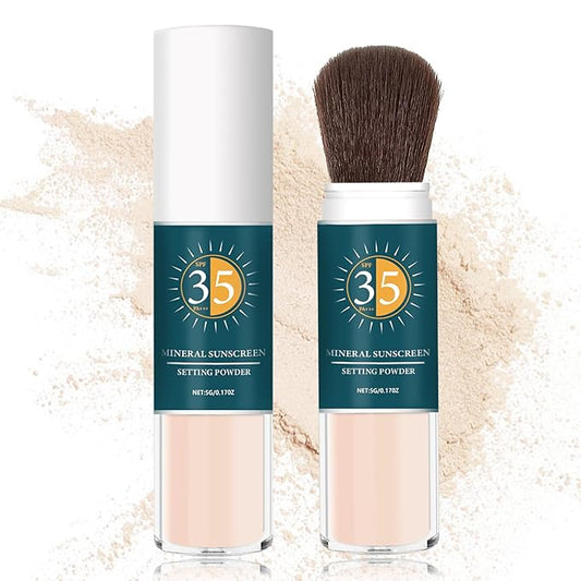 Mineral Sunscreen Powder SPF Powder for Face Oil Control Long Lasting Sunscreen Powder for Face Natural Light Breathable Translucent Powder Setting Powder Makeup #01 Translucent-Velvo Beauty