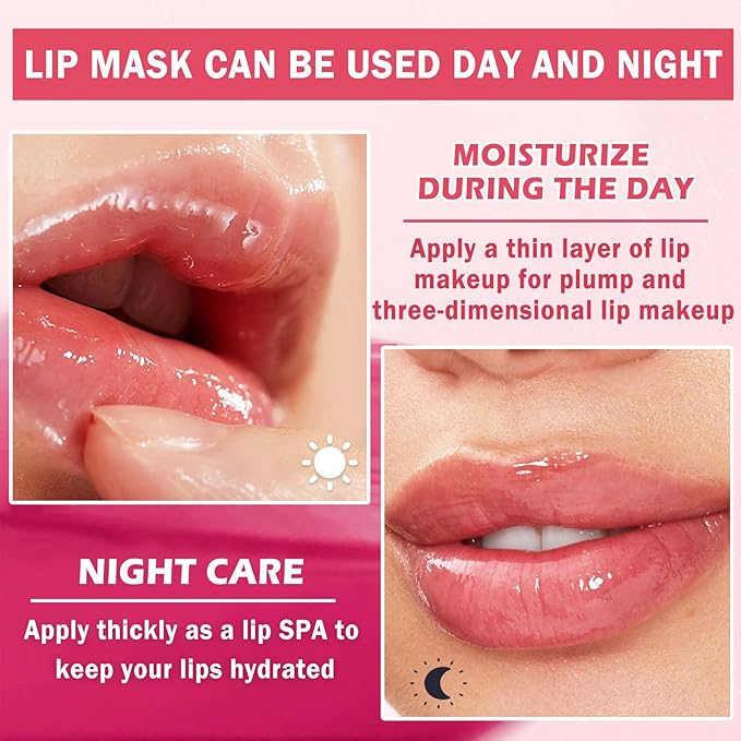 NVLEPTAP 3PCS Bee Lip Balm Honey Pot Honey Lip Balm Strawberry Honey Cherry Lip Sleeping Mask Moisturizing Hydrating Lip Care Products Honey Pot Lip Balm with Stick-Velvo Beauty