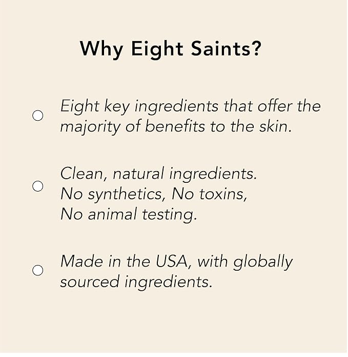 Eight Saints Date Night Skincare Prep Gift Set, All Natural & Organic, Gift Set Includes Eye Gel, Hyaluronic Acid Serm, Mud Face Cleanser, Vitamin C Cream, Lip Mask, and Neoprene Travel Bag, 6 Pc Set-Velvo Beauty