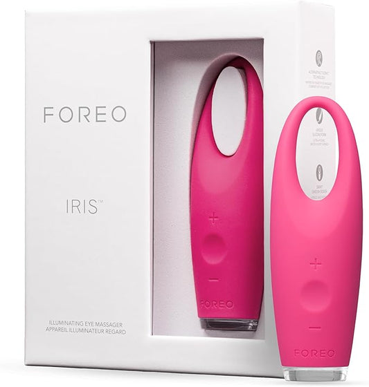 FOREO IRIS Eye Massager Dark Circle Remover & Eyebag Remover Eye Depuffer Anti Aging Increases Absorption of Eye Mask Essences| Waterproof 2-year Warranty Magenta-Velvo Beauty