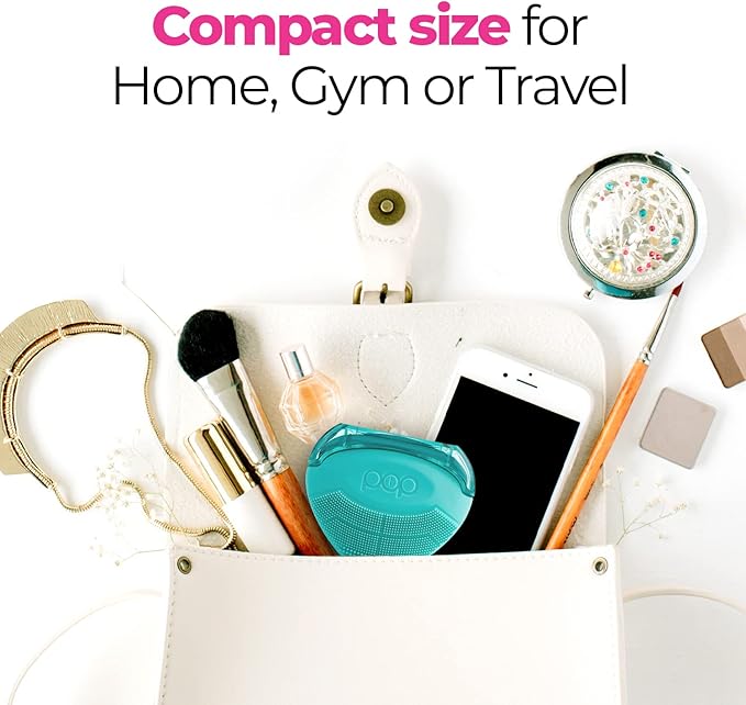 Pop Sonic Strawberry 3 in 1 Skin Exfoliating Cleanser Clean Massage Exfoliate - Turquoise-Velvo Beauty