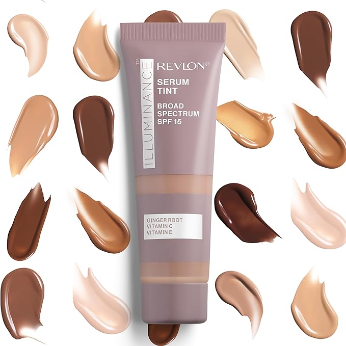 Revlon Illuminance Tinted Serum, Triple Hyaluronic Acid, Evens Out Skin Tone Over Time and Hydrates All Day, SPF 15, 505 Rich Sand, 0.94 fl oz.-Velvo Beauty