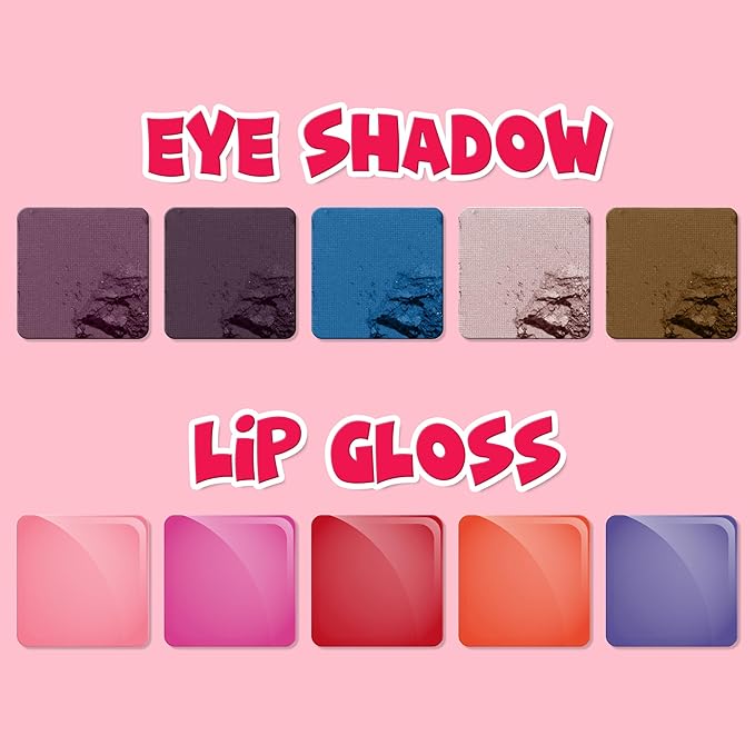 Hello Kitty - Townley Girl Train Case Cosmetic Makeup Set Includes Lip Gloss, Eye Shimmer, Nail Polish, Hair Accessories & More! For Girls, Ages 3+ Perfect for Parties & Makeovers-Velvo Beauty