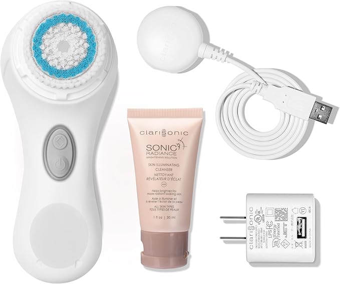 Clarisonic Mia 2, Sonic Facial Cleansing Brush System, White-Velvo Beauty