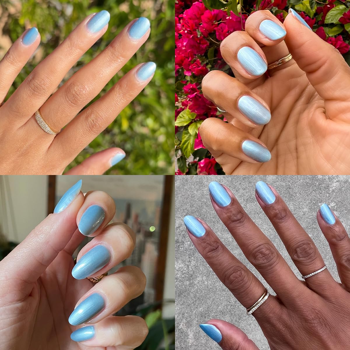 Olive & June Long Lasting Nail Polish | Gel-Like Finish No Lamp Needed | Lasts up to 10 days | Salon-Quality at Home | 15-Free Vegan Cruelty-Free Chip-Resistant Shine |Same Day Next Year Shimmery Blue-Velvo Beauty