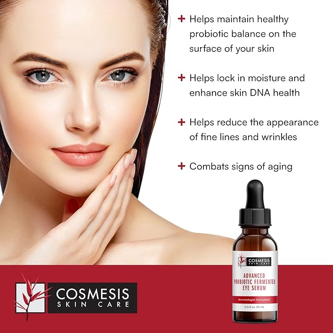 Advanced Probiotic-Fermented Serum - Revitilize Your Eyes, Combat Oxidation, & Support Youthful Skin - Cosmesis, 0.50 oz.-Velvo Beauty