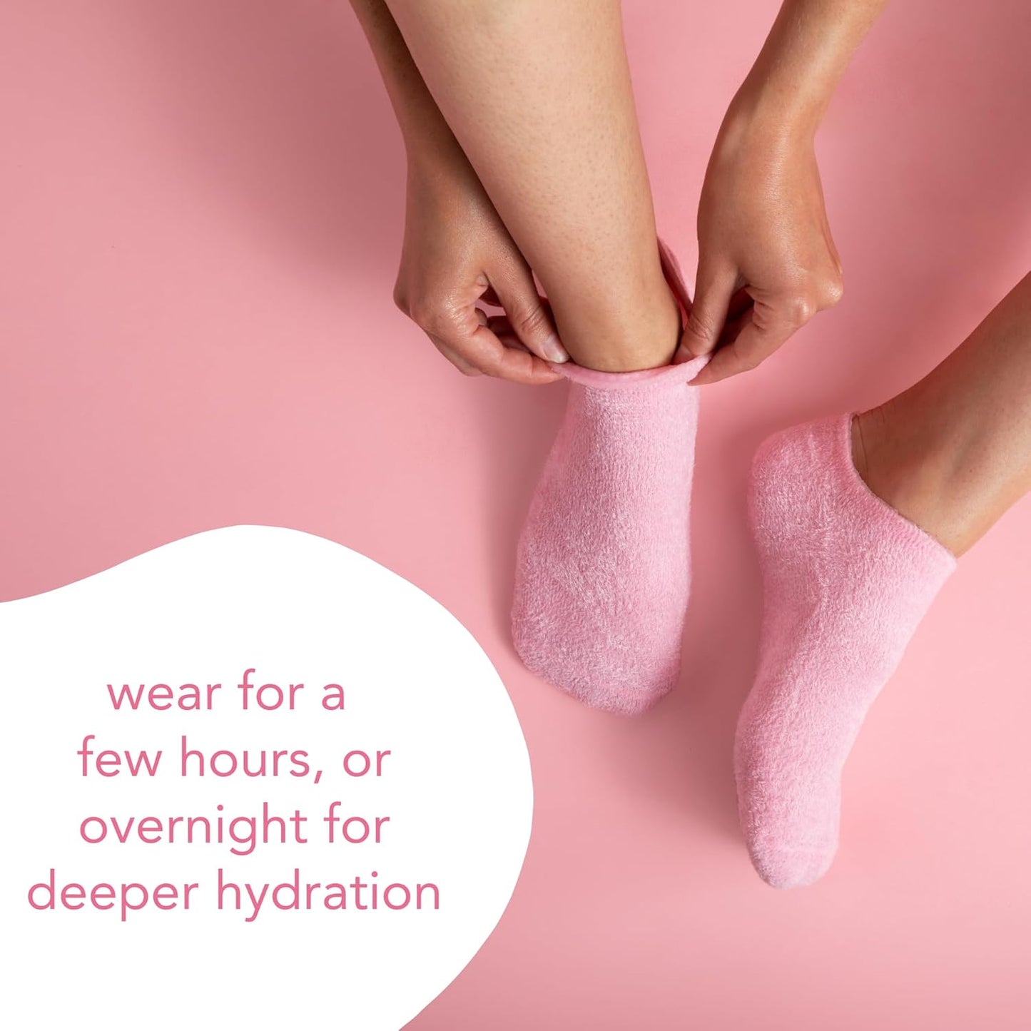 Barefoot Scientist Sleep On It Overnight Moisturizing Gel Socks, Nourish Your Feet, Sole Sisters, Red and Pink, 2 Pack-Velvo Beauty