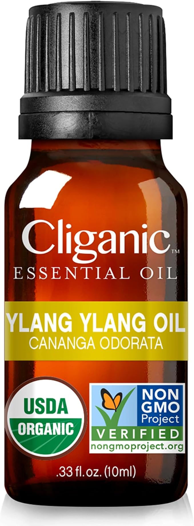 Cliganic Organic Ylang Ylang Essential Oil, 100% Pure Natural for Aromatherapy | Non-GMO Verified (Packaging May Vary)-Velvo Beauty