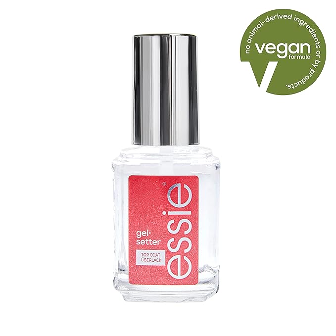 essie Nail Care, 8-Free Vegan, Gel Setter Top Coat, gel-like finish nail polish, 0.46 fl oz-Velvo Beauty