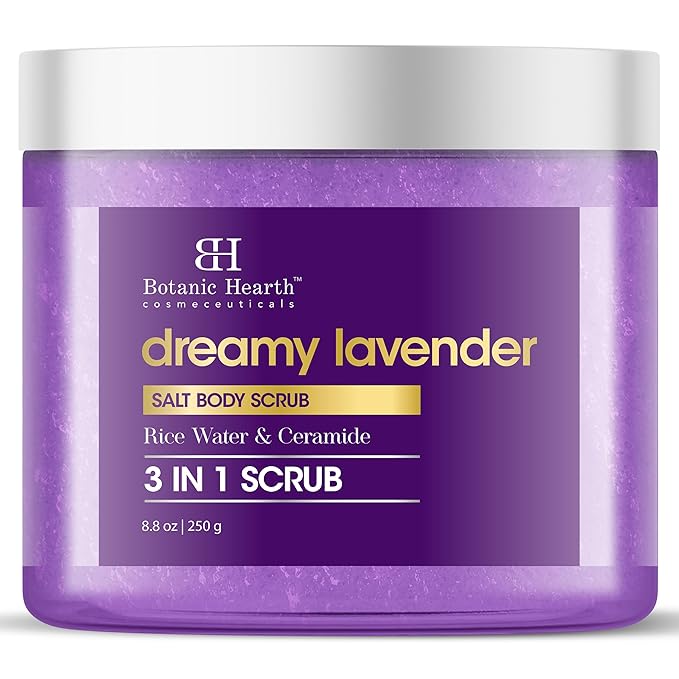Botanic Hearth Dreamy Lavender Body Scrub 8.8 Fl Oz | Gently Exfoliates And Moisturizes Skin, Infused With Natural Lavender Oil And Essential Nutrients For Smooth And Radiant Skin-Velvo Beauty