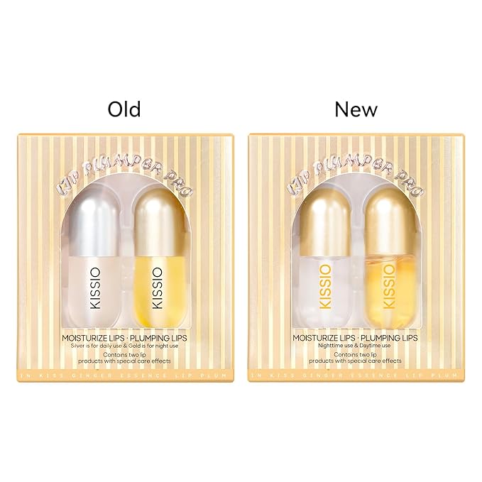 KISSIO Lip Plumper,2 PCS Natural Lip Plumper,Lip Enhancer, Natural Plumping Lip Serum, Lip Plumping Balm,Lip Plumper Pro,Hydrated Beauty Lips 5.5ml, Day And Night-Velvo Beauty