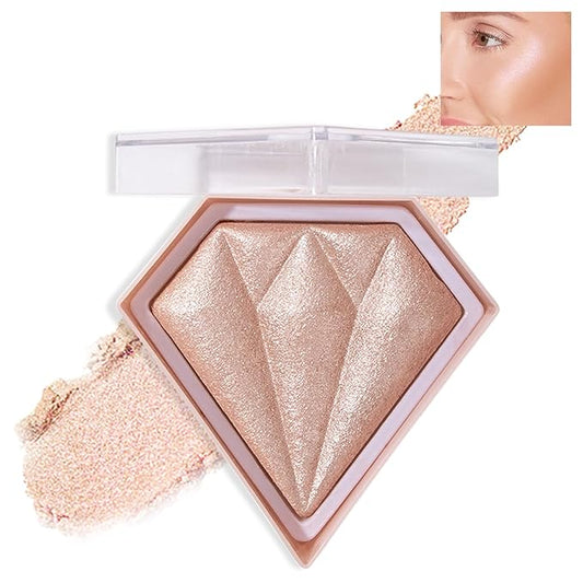 White Highlighter Makeup Palette Face Highlighter Powder Iluminadores De Maquillaje Narutal Shimmer Glitter Highlighter Contour Powder Makeup Palette-04 Ginger Color-Velvo Beauty