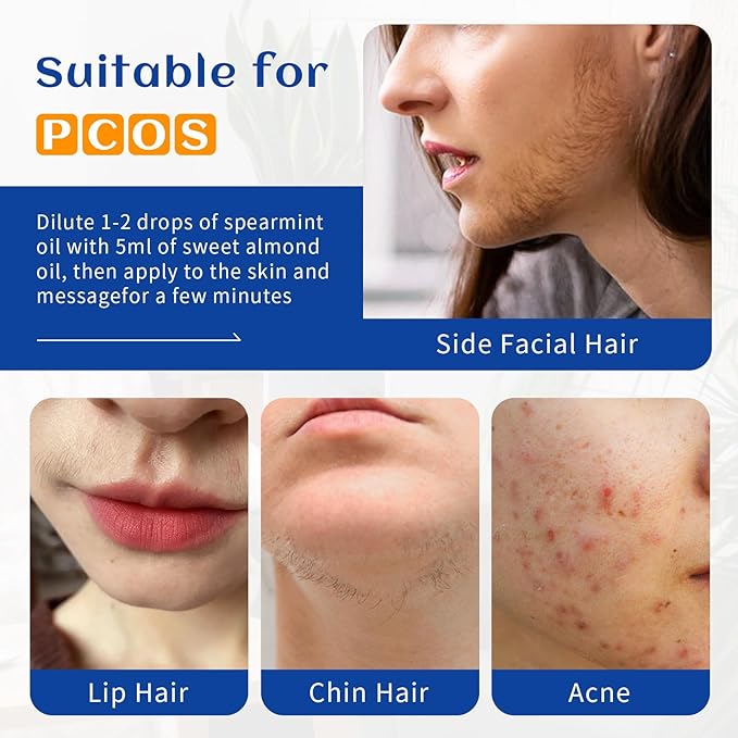 HIQILI 100ML Spearmint Oil for Skin Care, Facial, Can be Added to Lotions, Creams -100% Pure Natural Treatment Grade - 3.38 Fl Oz-Velvo Beauty