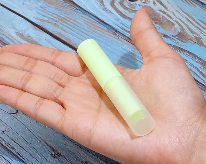 0.14oz Empty Flavored Lip Balm Container Tubes Plastic Homemade Moisturizing Lip Stick with Caps Bulk Fit for Women Adult DIY Making Supplies, 25 Count (Green)-Velvo Beauty