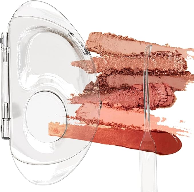 Color Palette can be 180 Degrees fold to Receive Liquid Base Makeup Color Palette Transparent Acrylic Powder Chassis Palette Nail Eyeshadow Eyelash Professional Makeup Color Palette-Velvo Beauty