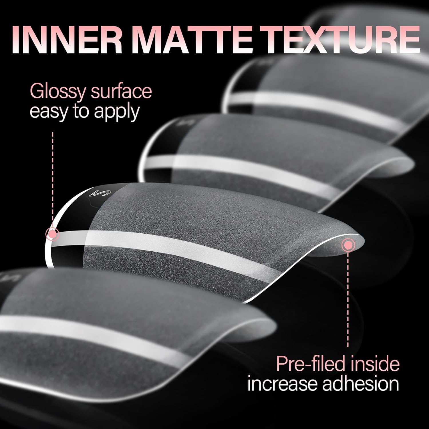 AILLSA Extra Short Square Nail Tips Full Cover Half Matte Nail Tips Clear Gelly Pre-Shaped Nails Tip Press On False Tip Extension for Home DIY Manicure Salon 216PCS 12 Sizes-Velvo Beauty