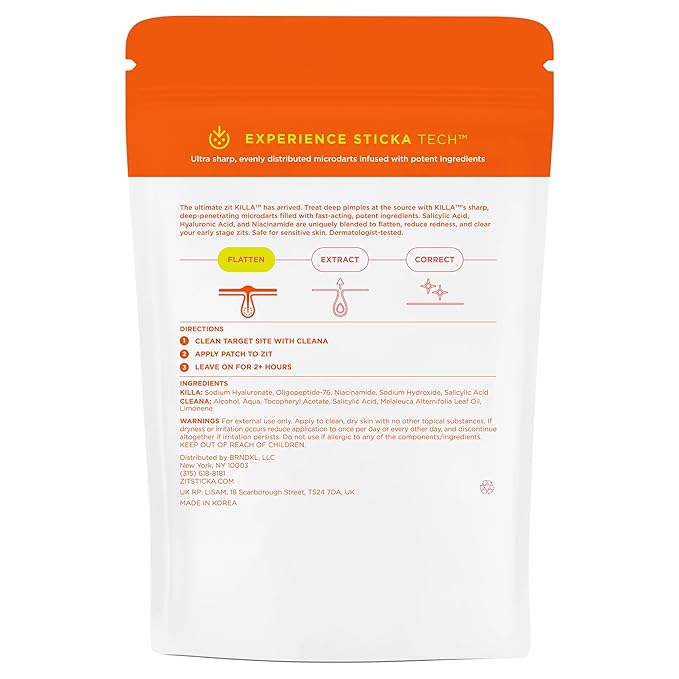 ZitSticka Killa Acne Patches for Face - World's Most Potent Pimple Patch with Fast-Acting Microdarts - Starts Working within 2 Hours for Deep, Early-Stage Zits - 20 Count-Velvo Beauty