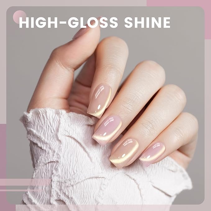 RARJSM Jelly Nude Gold Glitter Cat Eye Gel Nail Polish Set 6Pcs Sheer Pink Light Purple Champagne Mavue Brown Diamond Cateye Gelpolish with Magnetic Stick UV LED Curing Require Home Salon Nail Design-Velvo Beauty