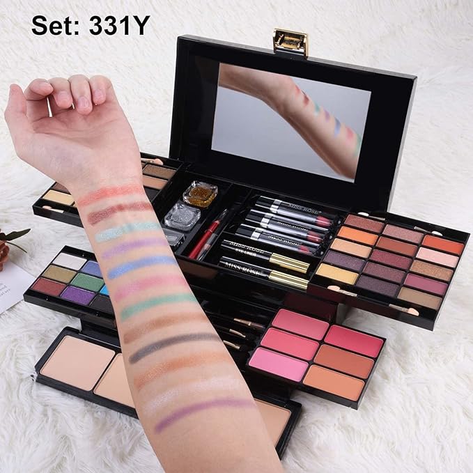M 58 Color Professional Makeup pallet, Makeup Kit for Women Full Kit, All In One Makeup Kit Set, Makeup Gift Set for women girls (331Y)-Velvo Beauty
