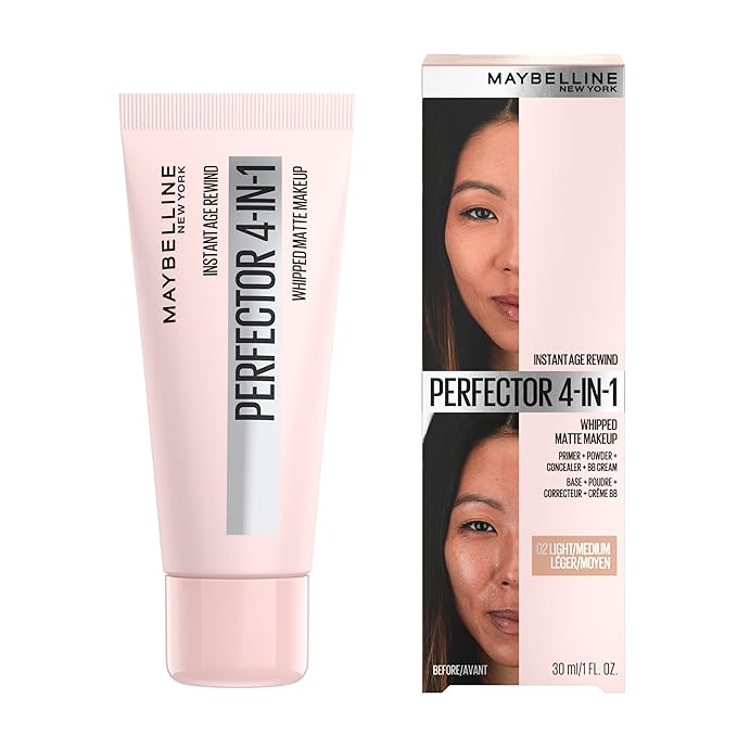 Maybelline Instant Age Rewind Instant Perfector 4-In-1 Matte Makeup, 02 Light/Medium, 1 Count-Velvo Beauty