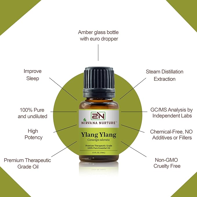 Ylang Ylang Essential Oil 100% Pure Premium Therapeutic Grade, Undiluted - Aromatherapy Diffuser for Calm and Relaxation, Skin Care, Hair Care-Velvo Beauty