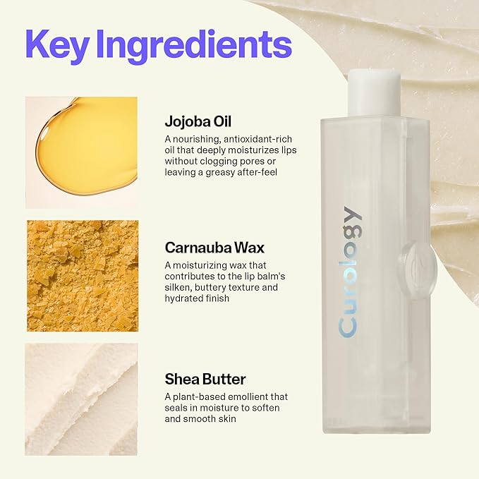 Curology Lip Balm Sunscreen SPF 30, Broad Spectrum Sun Care, Nourishing Hydration for Dry Chapped Lips, Fragrance Free-Velvo Beauty