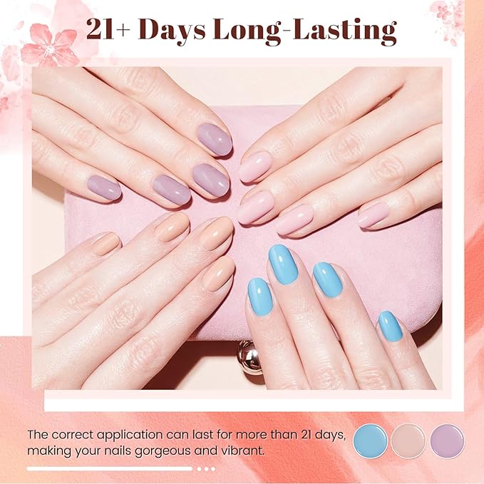 JODSONE 23 PCS Gel Nail Polish Set with Base Glossy and Matte Top Coat Multicolored Gel Nail Long Lasting Suitable for All Seasons-Velvo Beauty