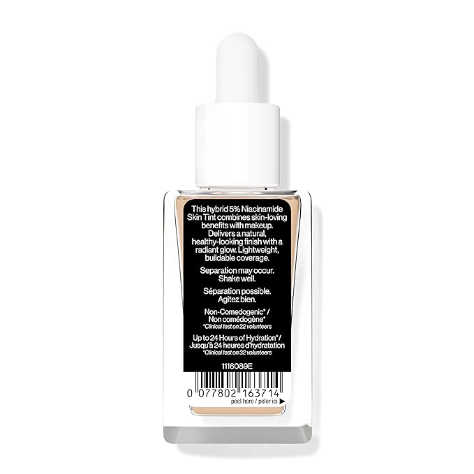 wet n wild Bare Focus Skin Tint, 5% Niacinamide Enriched, Buildable Sheer Lightweight Coverage, Natural Radiant Finish, Hyaluronic & Vitamin Hydration Boost, Cruelty-Free & Vegan - Fair Beige-Velvo Beauty