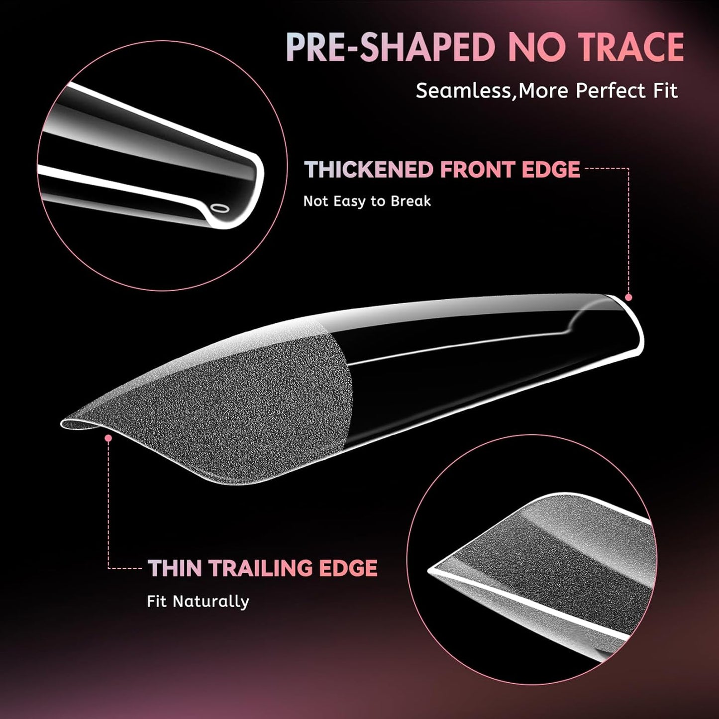 Ranrose 240pcs Nails Tips Coffin: XXL Super Long Half Matte False Nails 12 Sizes C Cruve Acrylic Nails, Coffin Press on Nails Extension For Nail Salons DIY-Velvo Beauty