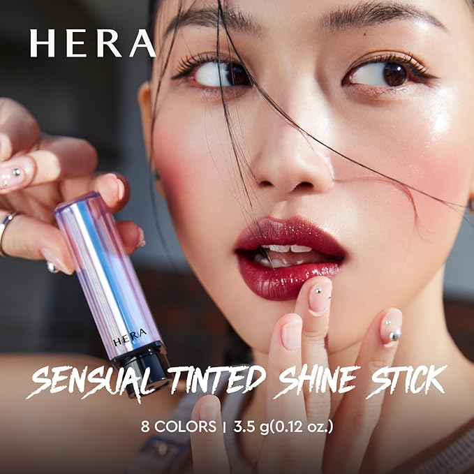 HERA Sensual Tinted Shine Stick 3.5g #297 FEVER | 12HR Long-lasting Lipstick, Sheer & Buildable Lip Tint Stain, Hydrating Formula with Vitamin E, Smooth Finish and Luxurious Korean Makeup-Velvo Beauty