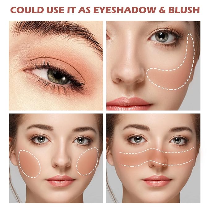 Boobeen Powder Blush, Single Color Blush Face Blush Palette Matte Baked Cream Blush Makeup Powder, High Pigment Pressed Blush for Create a Natural Cheek Flushed Look-Velvo Beauty