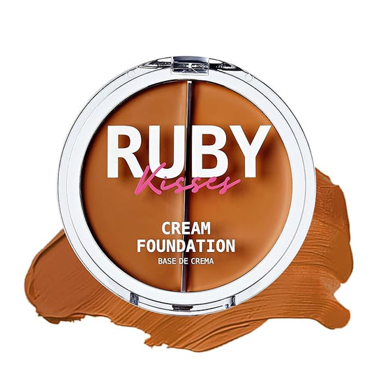 Ruby Kisses 3D Face Creator Cream Foundation & Concealer, 12 Hours Long Lasting, Medium to Full Coverage, Non-Greasy, Ideal for Makeup & Contour Palette (Level 9)-Velvo Beauty