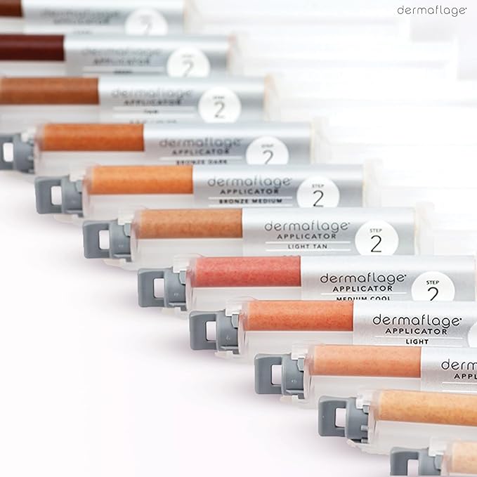 Dermaflage Scar Filler Kit - Dark - Deep Scar Cover and Waterproof Concealer for Acne Scars Wrinkles, and Ice Pick Scars Makeup, 1 mo supply-Velvo Beauty