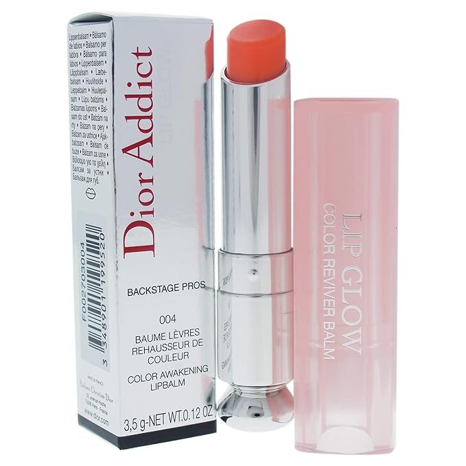 Dior Christian Dior Addict Glow Color Awakening Lip Balm SPF 10, No. 004 Coral, 0.12 Ounce-Velvo Beauty