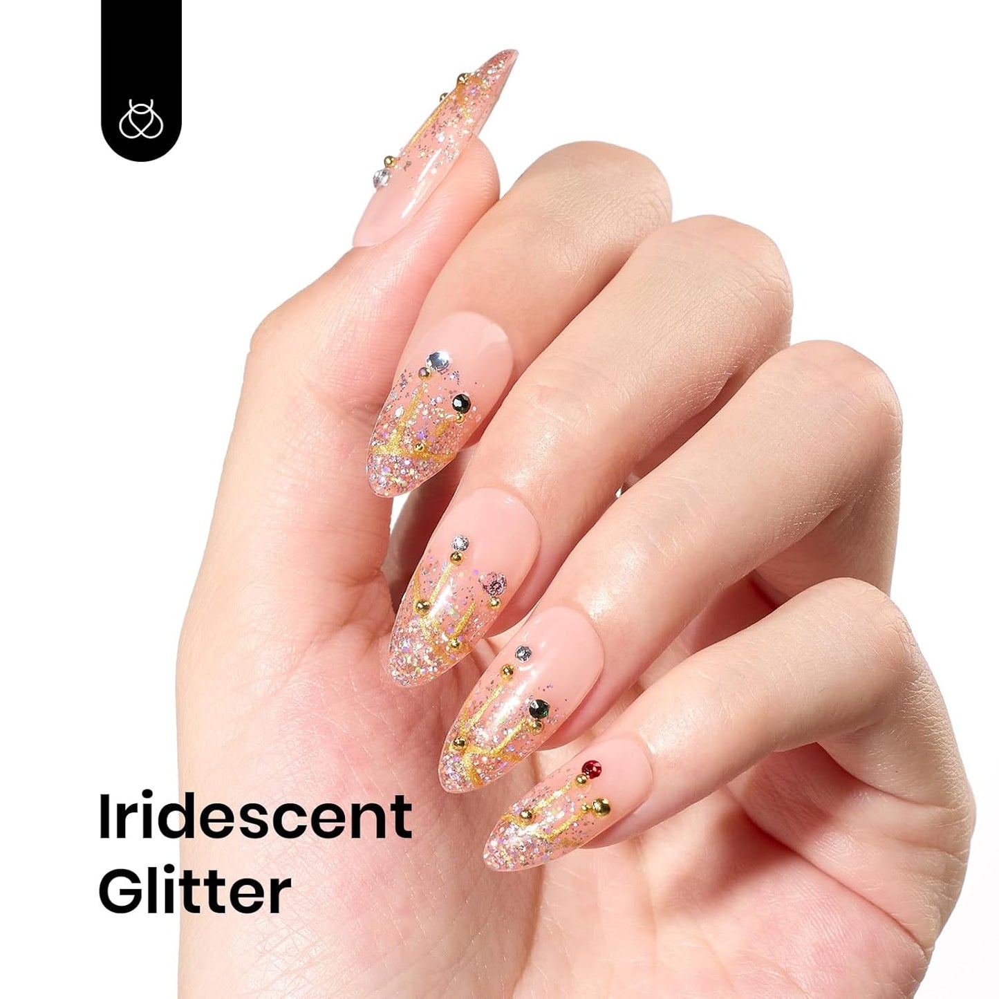 Beetles Glitter Gel Nail Polish 15ML Rose Gold Reflective Pink Gel Polish Dazzling Princess Nail Art Design Manicure Salon (1Pcs)-Velvo Beauty