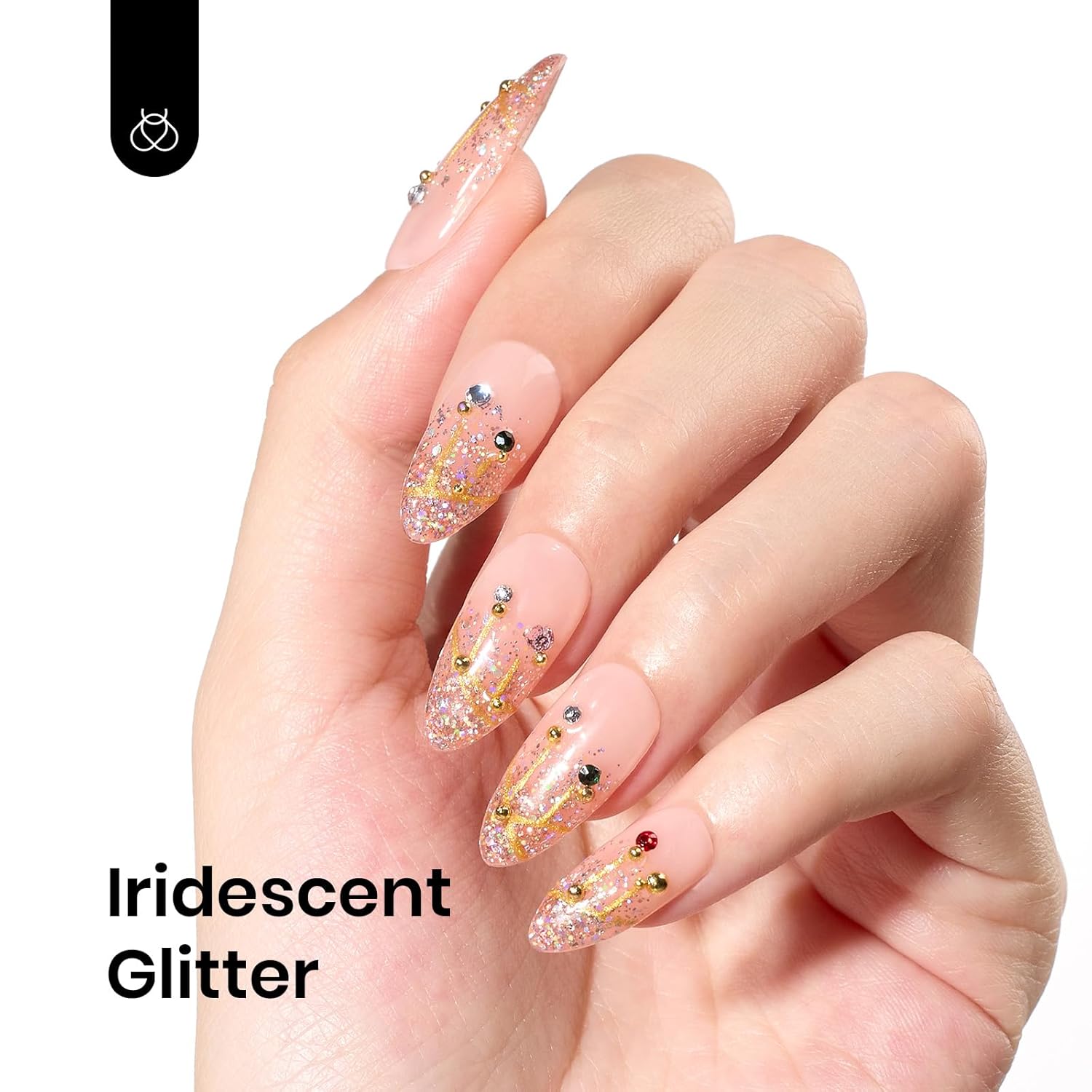 Beetles Glitter Gel Nail Polish 15ML Rose Gold Reflective Pink Gel Polish Dazzling Princess Nail Art Design Manicure Salon (1Pcs)-Velvo Beauty