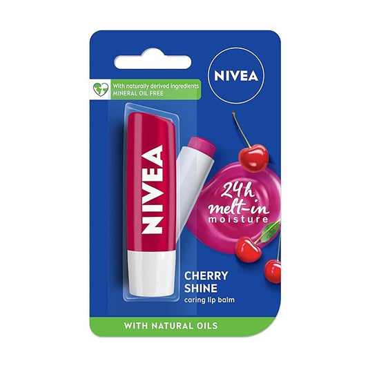 Nivea Lip Care Fruity Shine Cherry, 4.8gm-Velvo Beauty