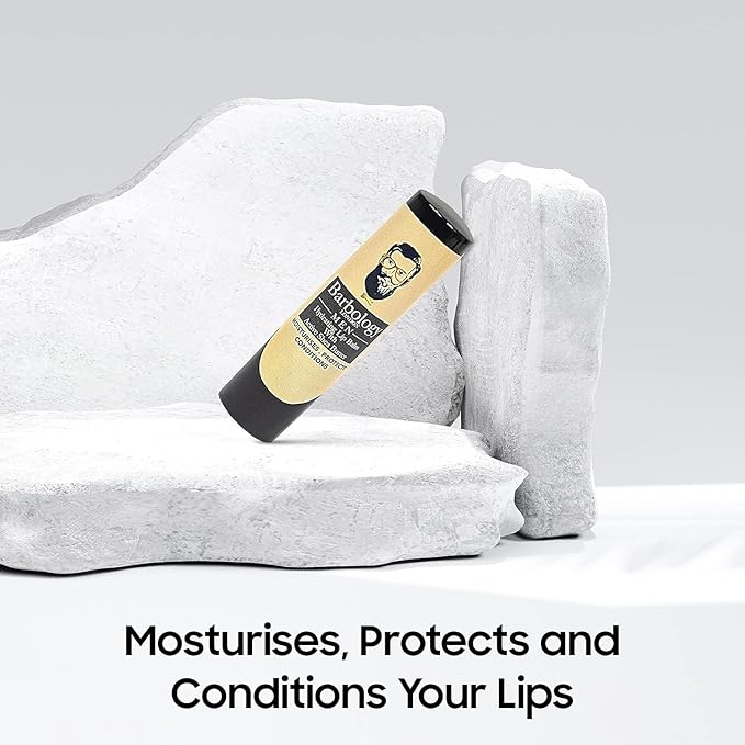 Men's Moisturizing Lip Balm for Chapped Lips with Organic Moroccan Argan Oil, Lightweight Formula Leaves Zero Residue, 0.17oz (Pack of 3)-Velvo Beauty