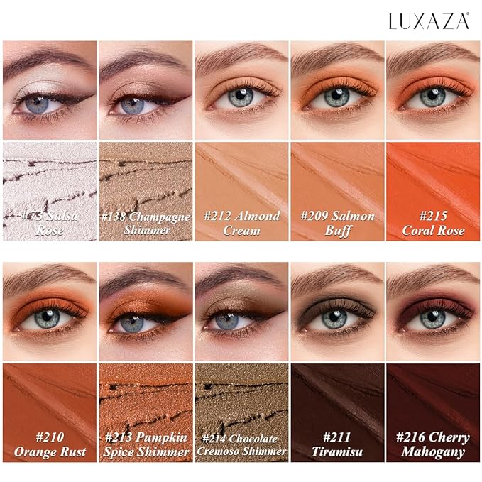 10PCS Eyeshadow Stick,Shimmer And Matte Brown Metallic Cream Eyeshadow Pencil Crayon with Smudge-proof & Waterproof,Eye Brightener Stick-Velvo Beauty