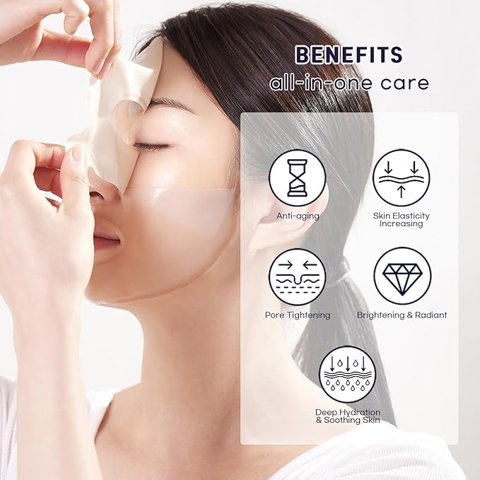 WELLDERMA Premium Retinol Collagen Restore Fitting Mask 4EA - Korean Collagen Face Mask for all around care, Wrinkles, Elasticity, Brightening, Deep Hydration, Face mask Skin Care-Velvo Beauty