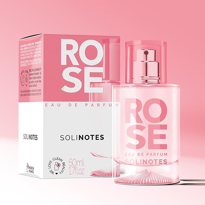 Solinotes Rose Perfume for Women, 1.7 Fl Oz/ 50 ML Eau De Parfum, Delicate Floral and Soothing Scent with Premium Ingredients - Clean Perfume, Cruelty Free, Vegan, Made in France-Velvo Beauty