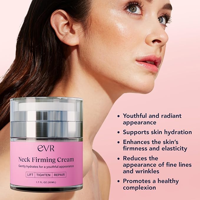 Anti-aging Neck Firming Cream with Collagen & Hyaluronic Acid - Made in USA with Natural & Organic Ingredients Face Neck and Chest Tightening Moisturizer (Classic)-Velvo Beauty