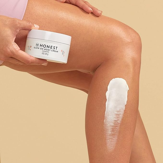 The Honest Company New Mama Care Essentials Gift Set | Hospital Bag Must Haves | Travel Size Nip Balm (0.5 oz), Glow On Body Cream (1 oz), Gotta Glow Face Wash (1.75 fl oz), Reusable Pouch-Velvo Beauty