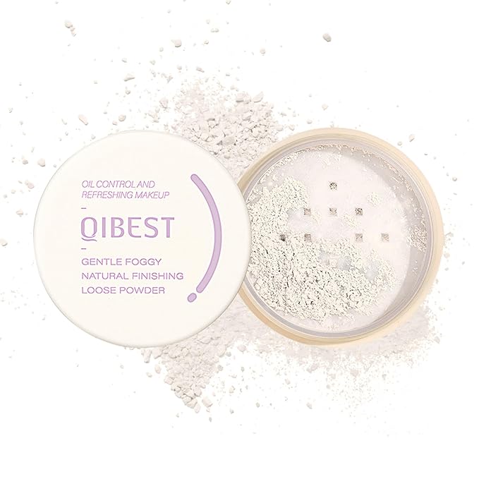 Setting Powder Loose Face Powder Lightweight Soft Smooth Brighten Minimizes Pores Long Lasting Oil Control Loose Powder Makeup For Matte Flawless Finish 01#Foggy White-Velvo Beauty