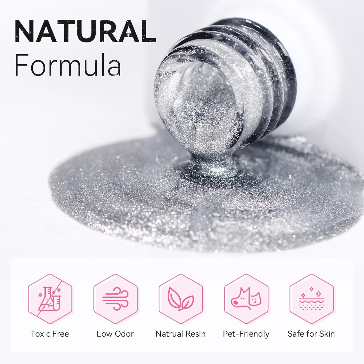 Makartt Universal Silver Cat Eye Gel Polish: Sparkle Glitter Nail Polish Holographic Magnetic Gel with Magnet DIY at Home for Beginner Easy to Use Nail Art Design Manicure 10ml-Velvo Beauty